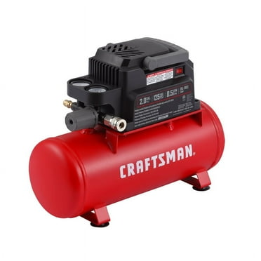 Craftsman 2 gal Horizontal Portable Air Compressor Tank 125 psi 0.3 HP