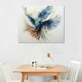 thumbnail image 2 of COMIO  Blue Bird Flying Wings Canvas Wall Art, 2 of 4
