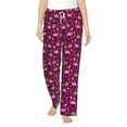 thumbnail image 2 of Lsque Festive Flamingos Print Women's Pajama Pants, Lounge Pant - Comfortable Home Wear,Elastic Waistband, Stylish Design-Medium, 2 of 9
