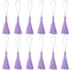 thumbnail image 1 of Marcapáginas Borlas 12uds 6.5' Sedoso Suave Mini Borla con Lazos para Llavero Graduación Mano Hecho Bricolaje Artesanía Accesorio Claro Púrpura Unique Bargains, 1 of 5