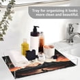 thumbnail image 5 of Acrylic Tray 15.7*11.8*1.9 Inch Transparent Tray Food Tray Tea Cup Tray Serving Trays Cosmetics Storage Kitchen Table Bathroom Sundry Storage Wolf Of The Night, 5 of 7