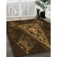 thumbnail image 3 of Ahgly Company Machine Washable Indoor Rectangle Transitional Black Brown Area Rugs, 2' x 4', 3 of 7
