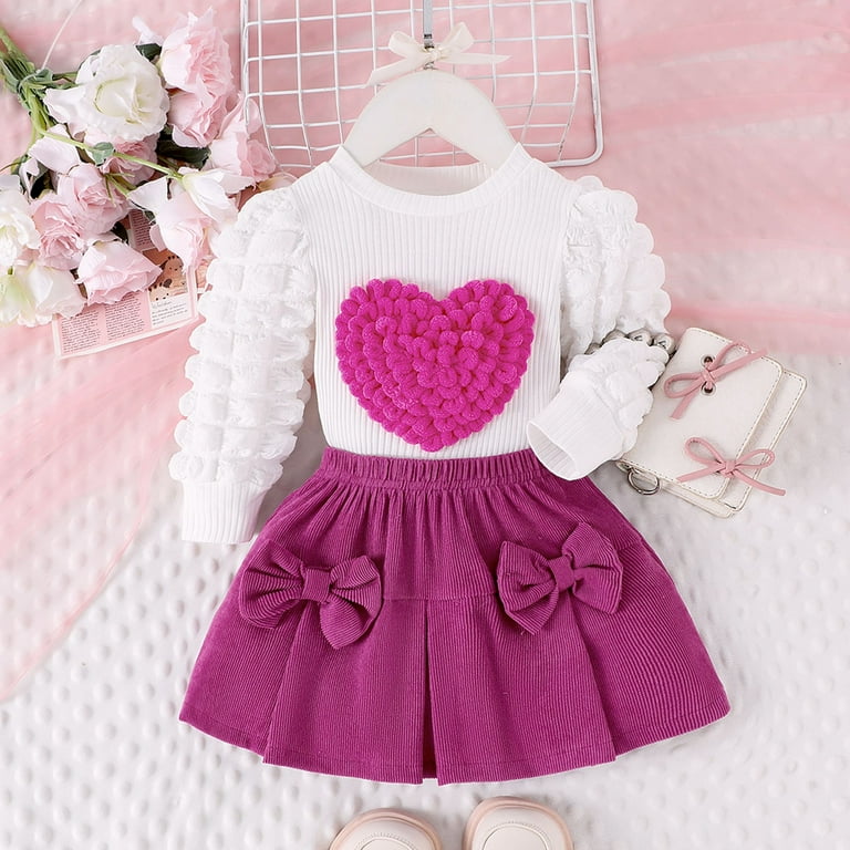 cute toddler lace dresses thanksgiving EDFBUYKRS Thanksgiving Baby Girl Outfit with Cute Girl Game Short Sleeved T  Shirt Plus Short Skirt Officer Set, for 50S Outfit for Girls