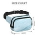 thumbnail image 4 of Fotbe Light Blue Marble Cangurera Cuadrada con Estampado de Doble Capa, Bolsa de Cintura Ajustable Mini para Hombres y Mujeres, 4 of 9