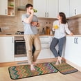 thumbnail image 6 of SKYSONIC 2PCS Colorful Zig Zag Stripes Kitchen Rug and Mat Bright Floor Runner Rug Anti Fatigue Non Slip Comfort Mat for Doormat Laundry Room Hallway 19.7"x27.6"+19.7"x47.2", 6 of 7