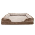 thumbnail image 5 of FurHaven Pet Products Velvet Waves Perfect Comfort Full Support Orthopedic Sofa-Style Pet Bed for Dogs & Cats - Brownstone, Jumbo Plus, 5 of 13