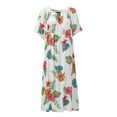 thumbnail image 4 of WBQ Women's Plus Size Nightgowns Floral Print Night Shirt Sleepwear Ladies Soft Loungewear, 4 of 10