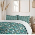 thumbnail image 6 of Ambesonne Botanical Duvet Cover Sets, Tropical Plants Animals, 2-King, Teal White Magenta, 6 of 7