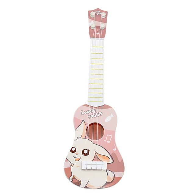 Soidarity Ukelele con diseño de dibujos animados para niños, guitarra Adorable de 4 cuerdas, instrumento Musical educativo temprano para niños Accesorios para instrumentos musicales uno Soidarity OD000034-01B