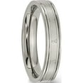 thumbnail image 4 of Titanium Brushed Center 4mm Roman Numerals Band (Size 6.5) Made In China tb248-6.5, 4 of 5