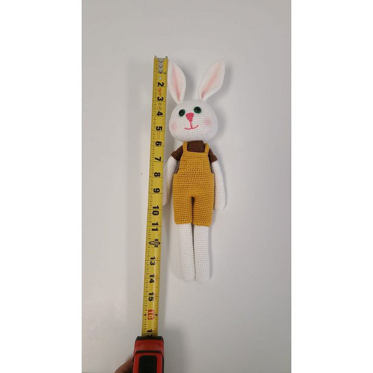 Handmade Amigurumi Rabbit Toy Buddy Bunny Easter Bunny Doll For Kids Unicex – Brown Boy Rabbit, 5.51 inches