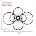 thumbnail image 2 of ANQIDI Modern Acrylic LED Ceiling Light Stepless Dimming Ring Chandelier for Living Room Bedroom (72W 6 Heads), 2 of 10