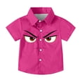 thumbnail image 4 of Piuwrlz Hot Pink Short Shirts Sleeve Teen Boys Graphic polo Pocket Pullover T Shirts Hot Pink Size 8 Years, 4 of 9