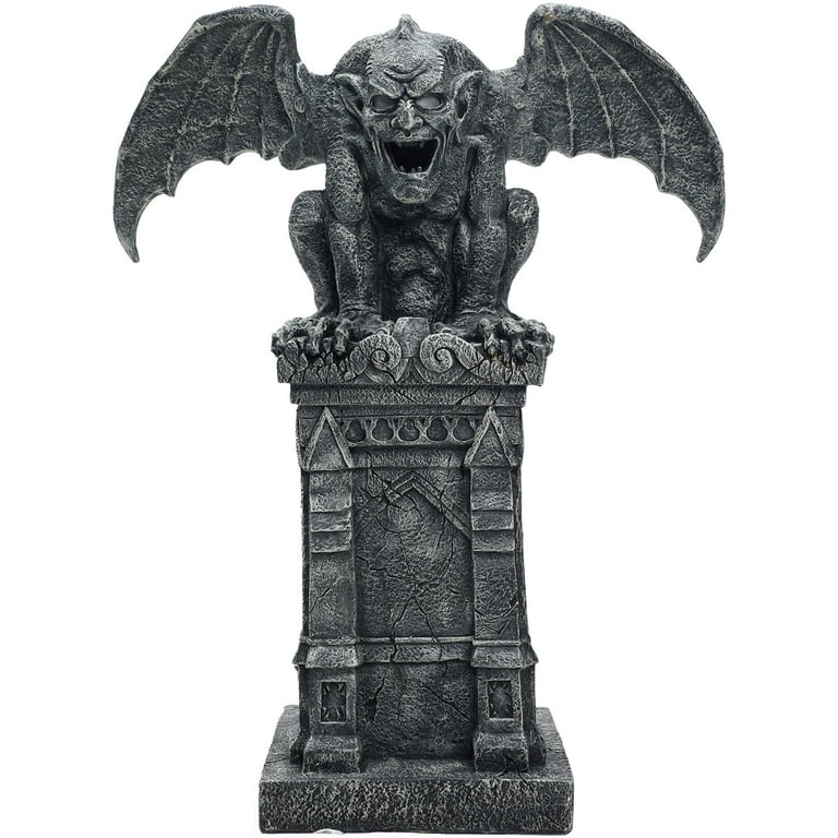Haunted Hill Farm 3.2 ft Motion-Activated Gargoyle, Premium