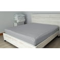 thumbnail image 3 of Zip On Fitted SheetS Full XL Size(54X80) - Includes 1 Bottom Fitted Base + 2 Zip Sheets - Fit's 20” In Deep Pocket - Zip Sheets Easy to Change - 600 TC Cotton Fitted Sheet - Silver Grey Color, 3 of 8