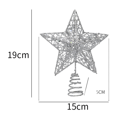 thumbnail image 1 of Estrella superior del árbol de Navidad, estrella superior del árbol de Navidad con purpurina metálica para decoraciones navideñas y decoraciones navideñas de temporada (astilla) LingWen 9024715181305, 1 of 1