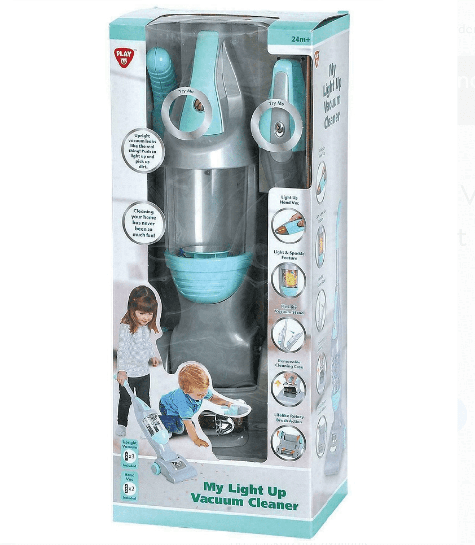 PlayGo My Light up Upright Vacuum Cleaner Color Mint/grey for sale online 