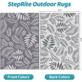 thumbnail image 2 of Outdoor Rug, Patio Rug, Plastic Straw Camping Rugs, Large Waterproof Area Rug and Mat for Outdoors, RV, Patio, Backyard, Deck, Porch, Beach, Balcony, (5'x 8', White&Gray), 2 of 7