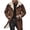 Beige, variant on Men's Trench Coat – Suede Leather Shearling Faux Lined Long Jacket, Winter Casual Jacket