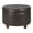 Brown, variant on HomePop Large Leatherette Storage Ottoman, Multiple Colors