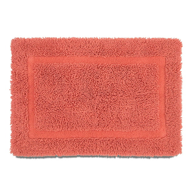 coral contour bathroom rugs