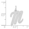 thumbnail image 2 of 14k White Gold Medium Script Initial M Charm, 2 of 3