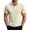 Khaki, variant on hoksml Men's Polyester Fabric Short Sleeve Collared Shirt, Snap Button Placket Side Seam Detail Slim Fit Solid Casual Golf Daily Top