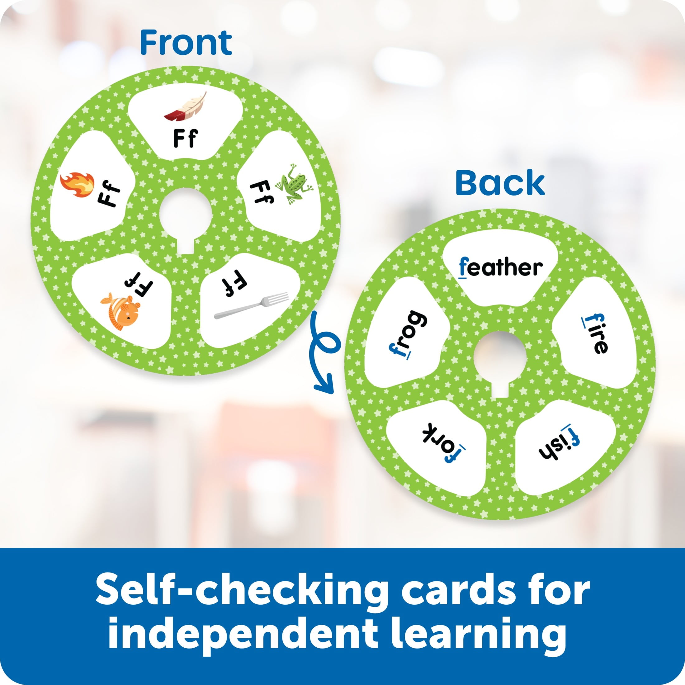 Learning Resources Skill Builders! Letter Quiz Wheel, Alphabet Flash Cards, Reading Games, Sight Words Flash Cards Kindergarten, Ages3+, 28 Pieces