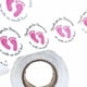 thumbnail image 4 of KAKOWELY 2 etiquetas adhesivas con forma de huella, autoadhesivas, para decoración de fiestas de baby shower (azul y rosa), 4 of 4