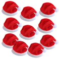 thumbnail image 1 of Pack Of 10 Mini Santa Hats For Champagne Flute Glasses Festive Decoration, 1 of 4