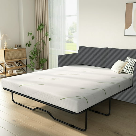 GOWE 4 Inch Gel Memory Foam Sofa Mattress Cushion Twin Size The feel of this Memory foam mattress is medium firm - slightly plusher than a traditional firm mattress.The Memory foam offers complete,
