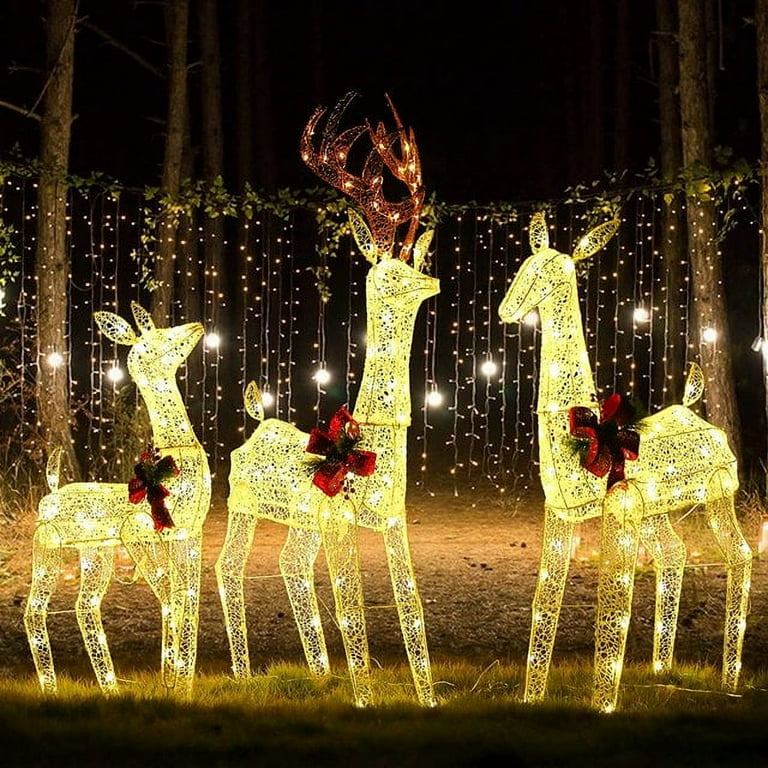 Lighted Reindeer Yard Decorations Shelly Lighting