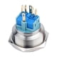 thumbnail image 4 of Interruptor momentáneo de botón pulsador metálico, 12 V, 1 contacto normalmente abierto (NO) y 1 contacto normalmente cerrado (NC), diámetro del orificio de Restablecimiento automático, 4 of 7