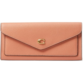 COACH Women's Smooth Leather Slim Accordion Zip Black CH822-B4/BK