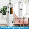 thumbnail image 4 of Wobythan 31.5" Height Wooden Bathroom Storage Cabinet, Standing Modern Corner Shelf with Tissue Drawer, White, 4 of 8