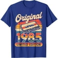 thumbnail image 2 of 40th Birthday Man Woman 40 Years Decoration 1985 Gift Funny T-Shirt Retro Style Tape Cassette Graphic Outfit Vintage Saying Tee, 2 of 5