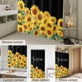 thumbnail image 4 of Bathroom Shower Curtain You Are My Sunshine Words on Black Waterproof Shower Curtains with Hooks, Watercolor Sunflowers Bath Curtains Bathtub Curtain Home Decor 36x72in, 4 of 9