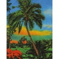 thumbnail image 2 of Pattinian, Merri 15x18 Black Ornate Wood Framed with Double Matting Museum Art Print Titled - Tropical Sunset, 2 of 4