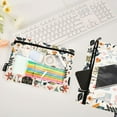 thumbnail image 4 of 2 Pack Pencil Pouch for 3 Ring Binder Smooth Zipper Folders with Pockets Clear Window Pencil Case Flower House Leaves, 4 of 6