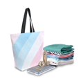 thumbnail image 2 of FORMRS Womens Canvas Tote Bag with Zipper Inner Pocket Shoulder Handbag, Blue Gradient, 2 of 7