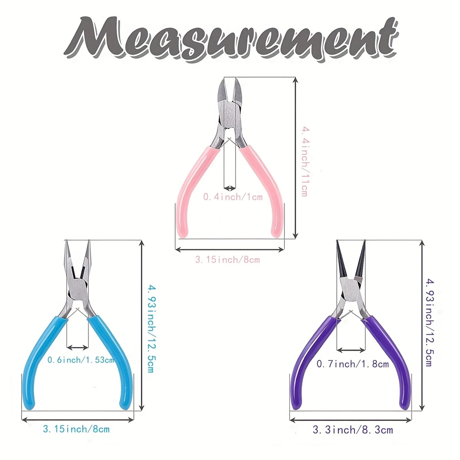 6 Pcs Jewelry Making Plier Tools with Needle/Chain/Round Nose Pliers and Wire Cutter for Jewelry Repair, Wire Wrapping, Crafts, Jewelry Making Supplies