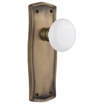 Nostalgic Warehouse Prawhi_Prv_238_Nk Vintage Farmhouse White Porcelain Privacy Door Knob