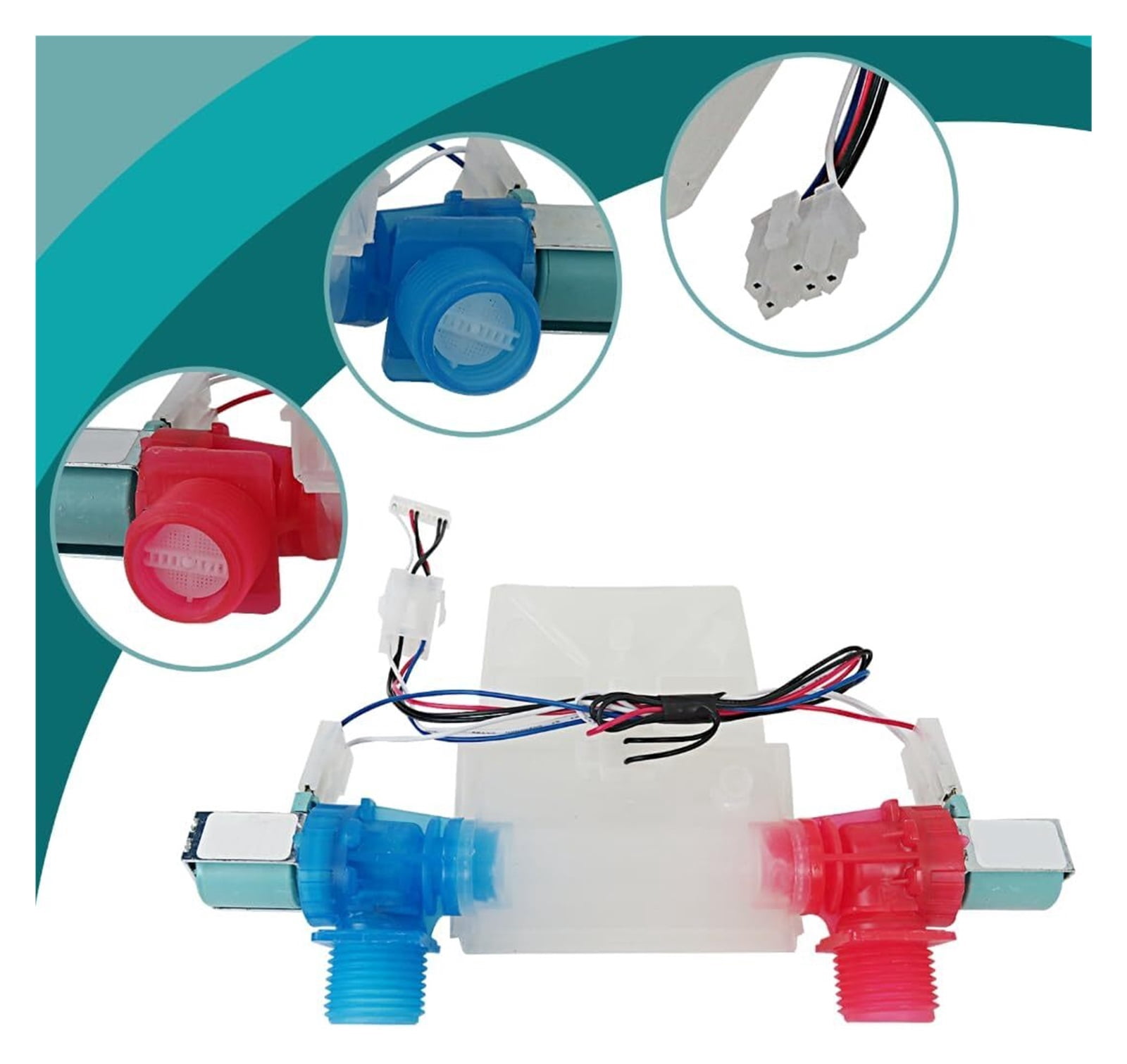 MPXBM Washer Watqer Inlet Valve Replacement W11210459, W11038711, W11210459VP, AP6329217, PS12349267 Fit for Amana NTW4516FW0, NTW4516FW1, NTW4605EW0, NTW4615EW0