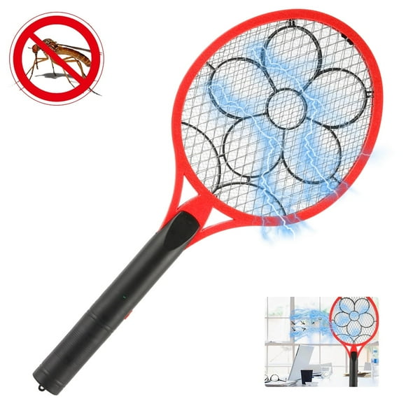 AMERTEER Bug Zapper Racket Electric Fly Swatter Mosquito Racket Fly Killer Mosquito Zapper Racket & Electric Bug Zapper Fly Killer Safe to Touch Indoor & Outdoors Electric Fly Zapper