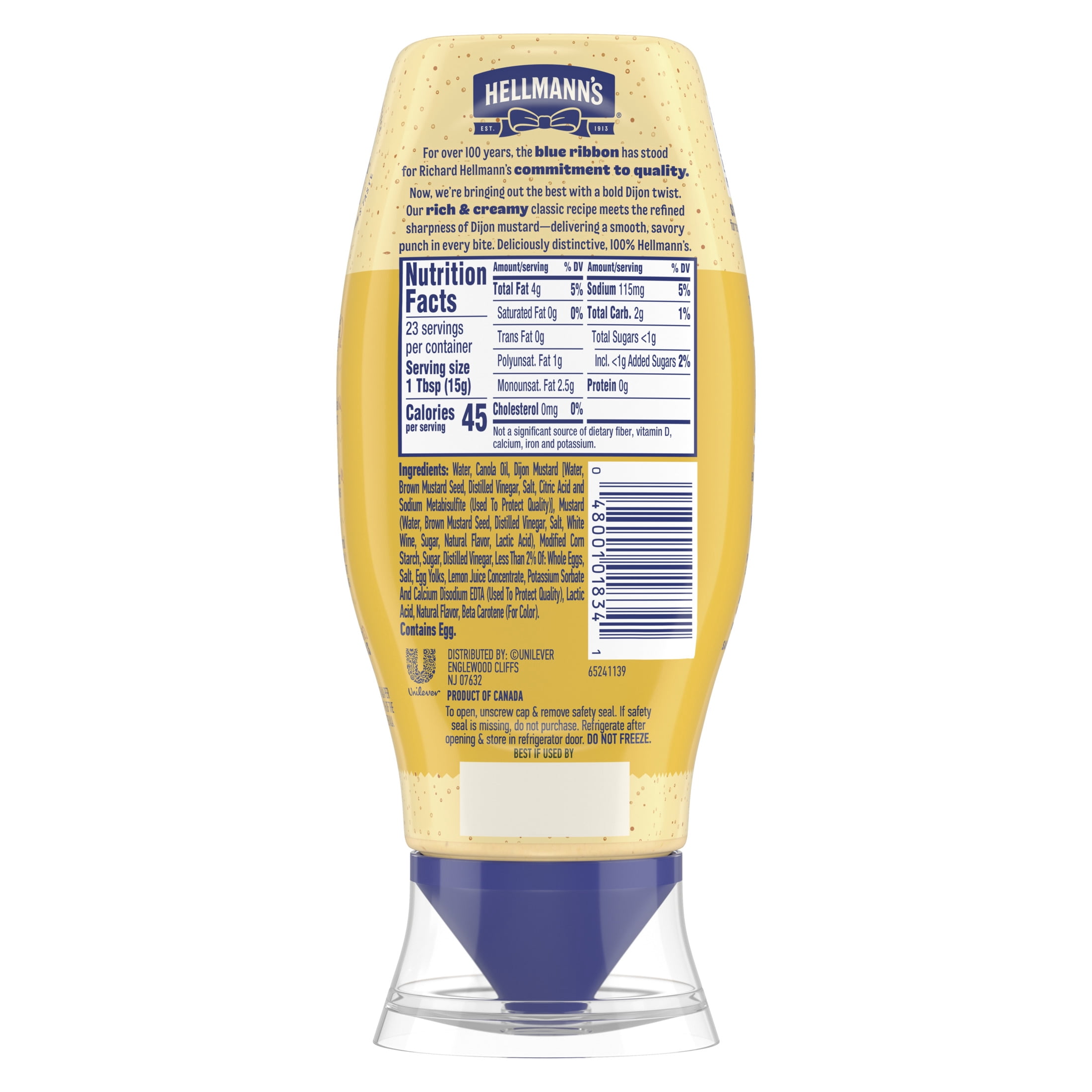 (3 pack) Hellmann's Dijo-Mayo Smooth & Savory Mayonnaise Dressing for Sandwiches, Burgers & More, Mayo Dressing with Real Dijon, 11.5 fl oz Bottle