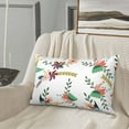 thumbnail image 5 of Lsque Pretty Floral With Leaves Pattern Pillow Case – Soft & Cozy Throw Pillow Cover, Hypoallergenic Cushion Case for Sleeping Women with Envelope Closure-16"x24", 5 of 6