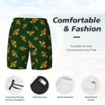 thumbnail image 6 of Picia Hohey Bee pattern Mens Swim Trunks with Compression Liner Stretch Beach Shorts Quick Dry with Zipper Pockets No-Chafing Board Shorts-Large, 6 of 9