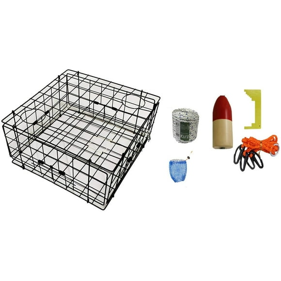 KUFA Vinyl(S60+CAM3) Coated Crab Trap with Crabbing Accessory Kit