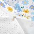 thumbnail image 4 of Meiyoeat Cute Floral Letter A Duvet Cover Set for Girls Kids, Fresh Daisy Bedding Full for Nursery, Light Blue Yellow White,3pcs,No Comforter, 4 of 6