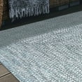 thumbnail image 5 of Superior Two-Toned Braided Indoor/ Outdoor Area Rug, Lagoon Breeze/ White, 6' x 9', 5 of 7